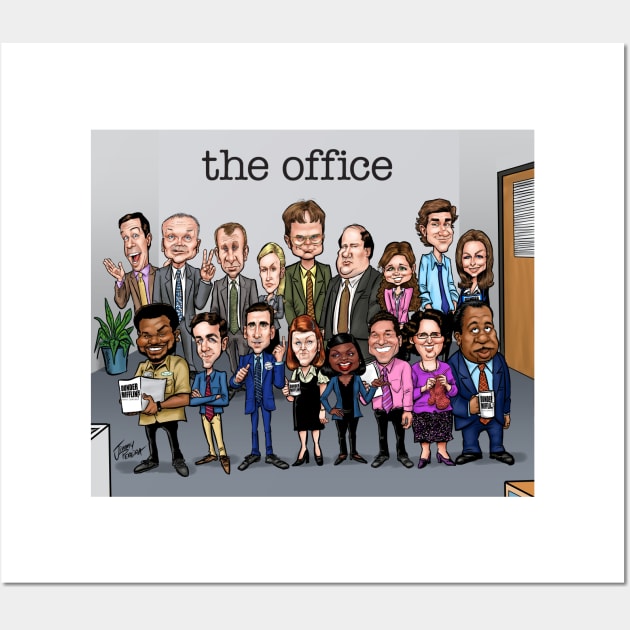 Cast of The Office Wall Art by Jimmy’s Cartoons